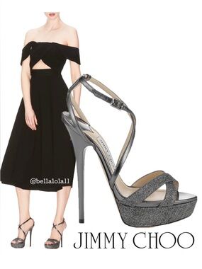 AUTHENTIC JIMMY CHOO METALLIC HEELS